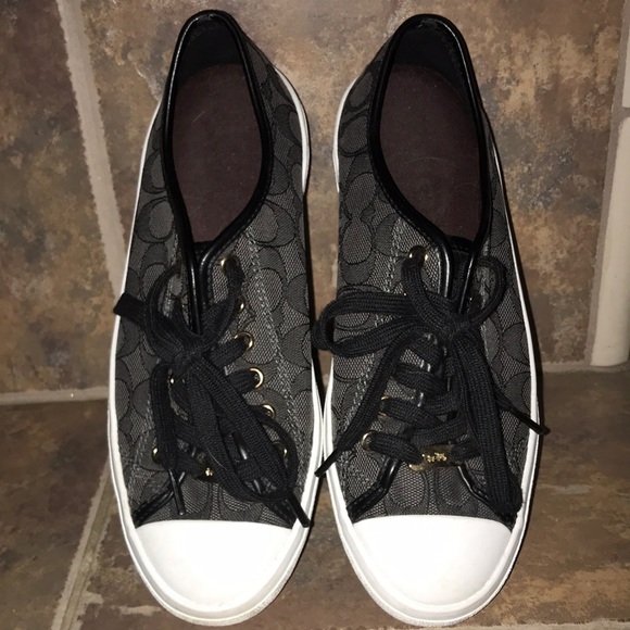 Coach Stylish Black and White Women's Sneakers - Picture 1 of 2